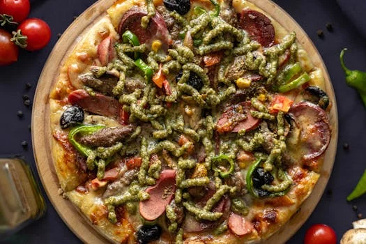 italian sausage pizza vegetables