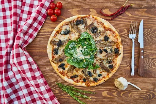 mushroom truffle pizza gourmet
